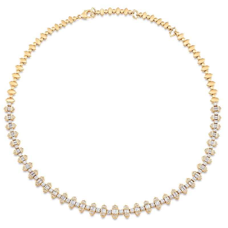 Taj Vertical Baguette Diamond Choker - Sara Weinstock Fine Jewelry