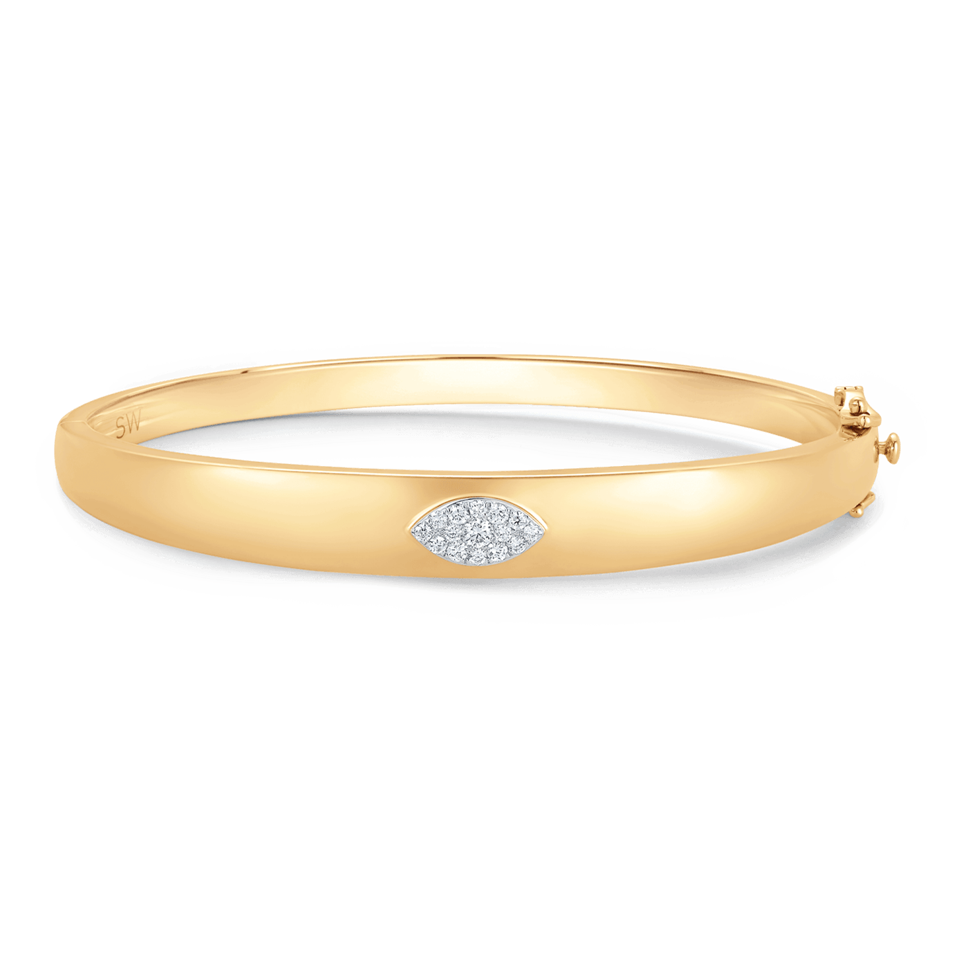 Unity Marquise Illusion Bangle Bracelet - Sara Weinstock Fine Jewelry