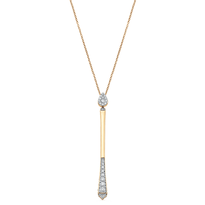 Unity Pear Illusion Lariat Necklace - Sara Weinstock Fine Jewelry