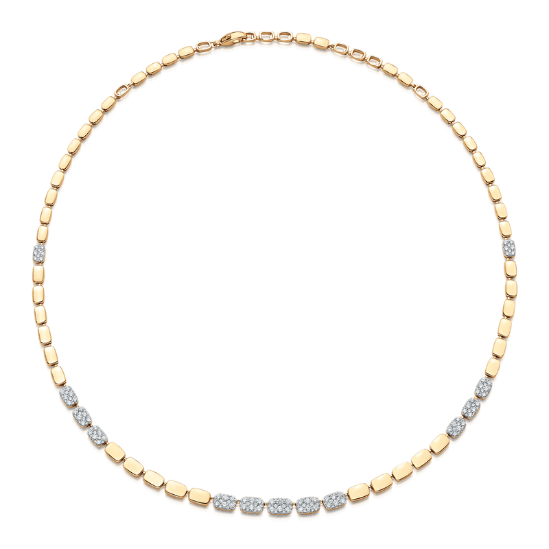 Unity Reverie Cushion Cluster Diamond and Gold Choker - Sara Weinstock Fine Jewelry
