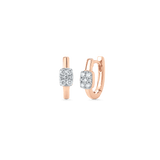 Unity Reverie Gold and Diamond Cushion Huggie Earrings - Sara Weinstock Fine Jewelry