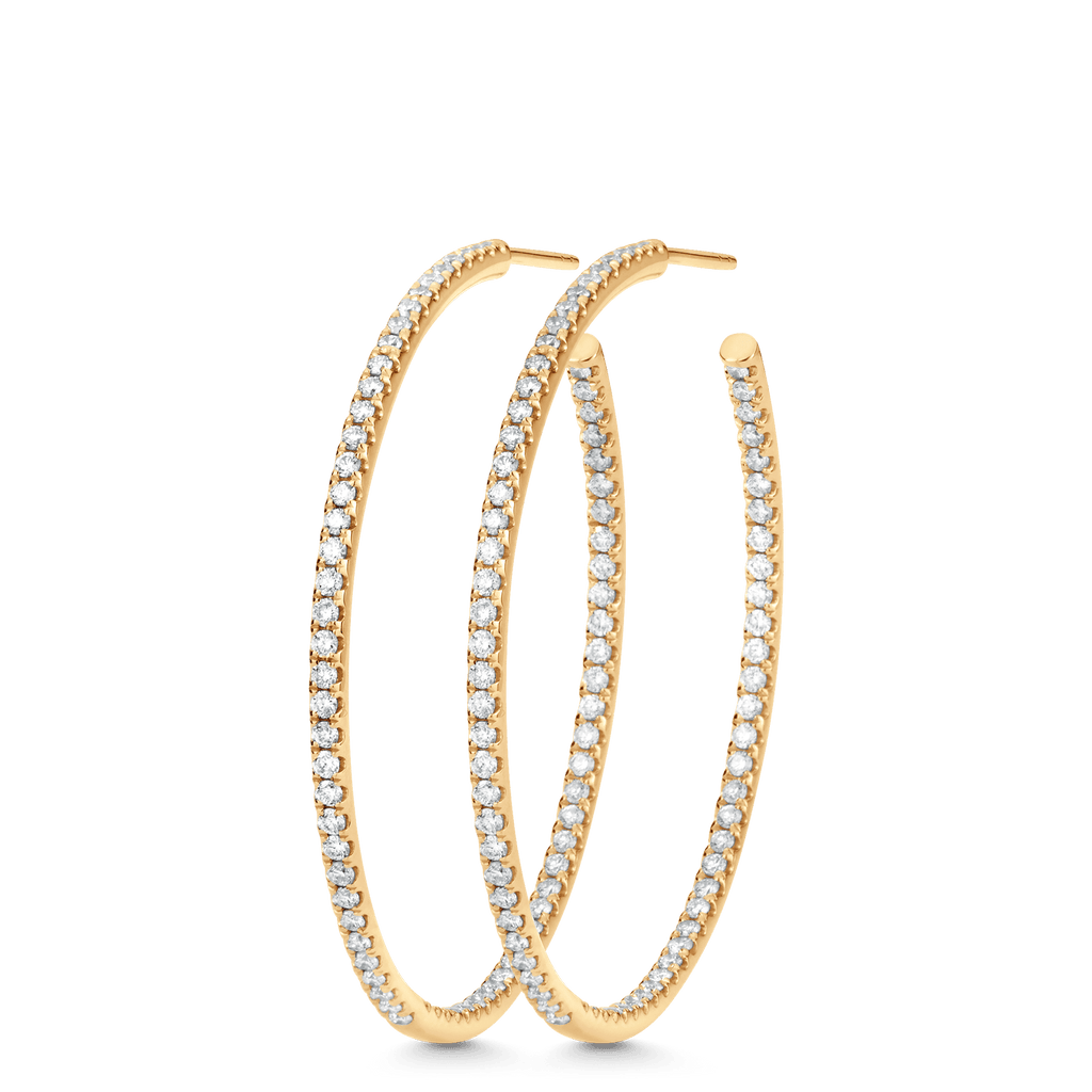 Veena Inside-out Small Diamond Hoop Earrings | Designer Fine Jewelry by ...