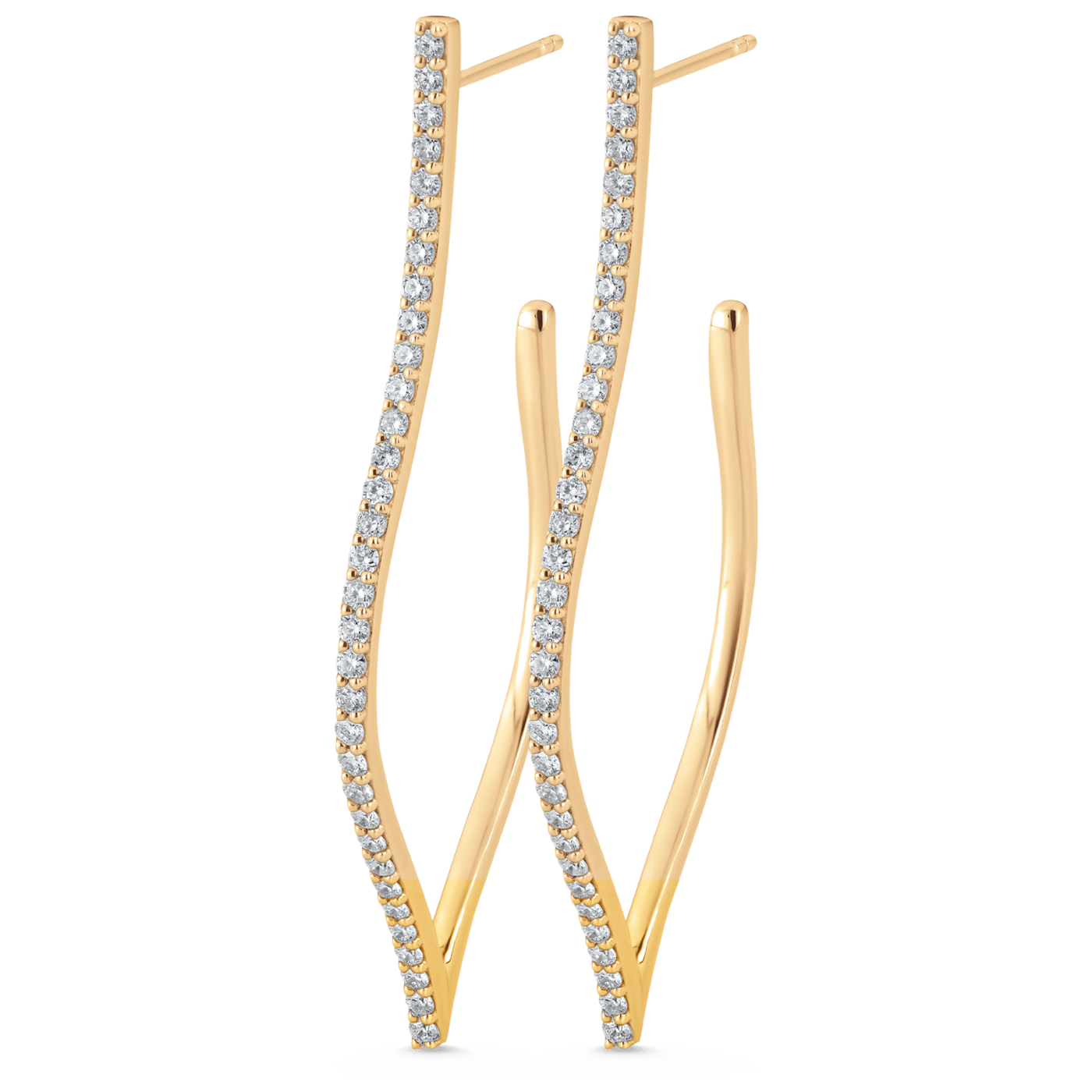 Veena Large Diamond Hoops Earrings - Sara Weinstock Fine Jewelry