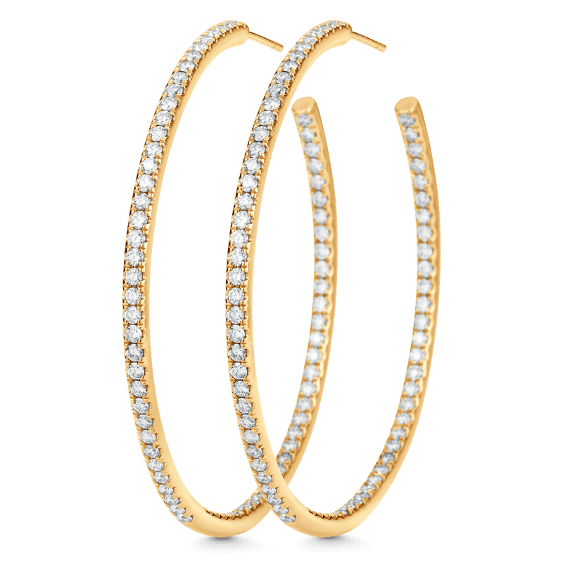 Adira Diamond Hoops  Designer Fine Jewelry by Sara Weinstock