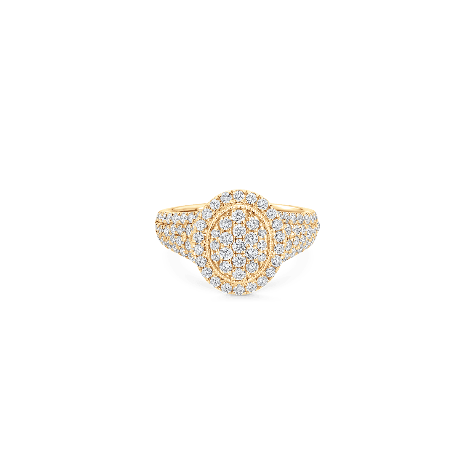 Veena Oval Diamond Pinky Ring - Sara Weinstock Fine Jewelry