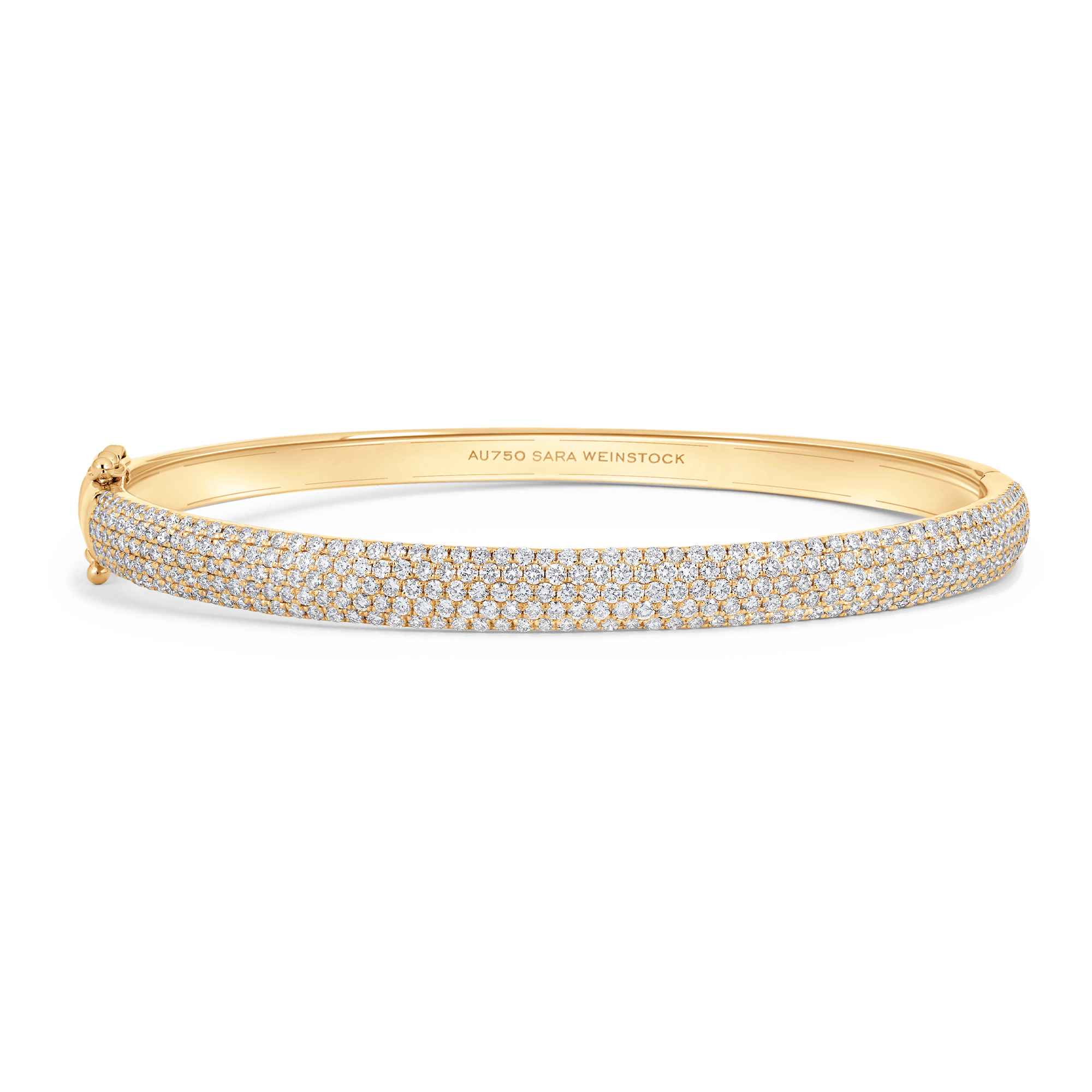 Veena Oval Five Row Diamond Cuff Bangle - Sara Weinstock Fine Jewelry