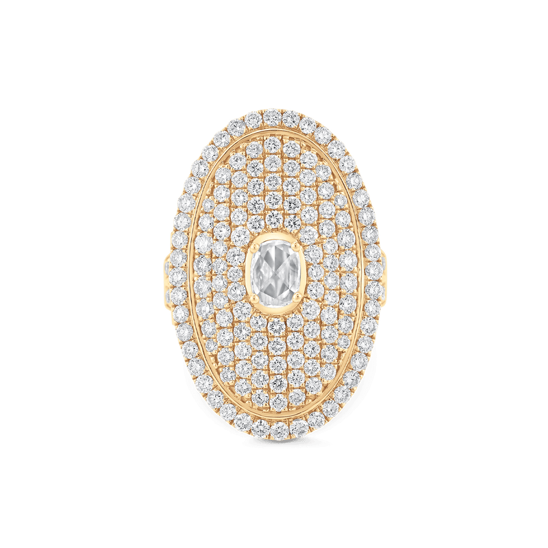 Veena Oval Rose Cut Diamond Ring - Sara Weinstock Fine Jewelry