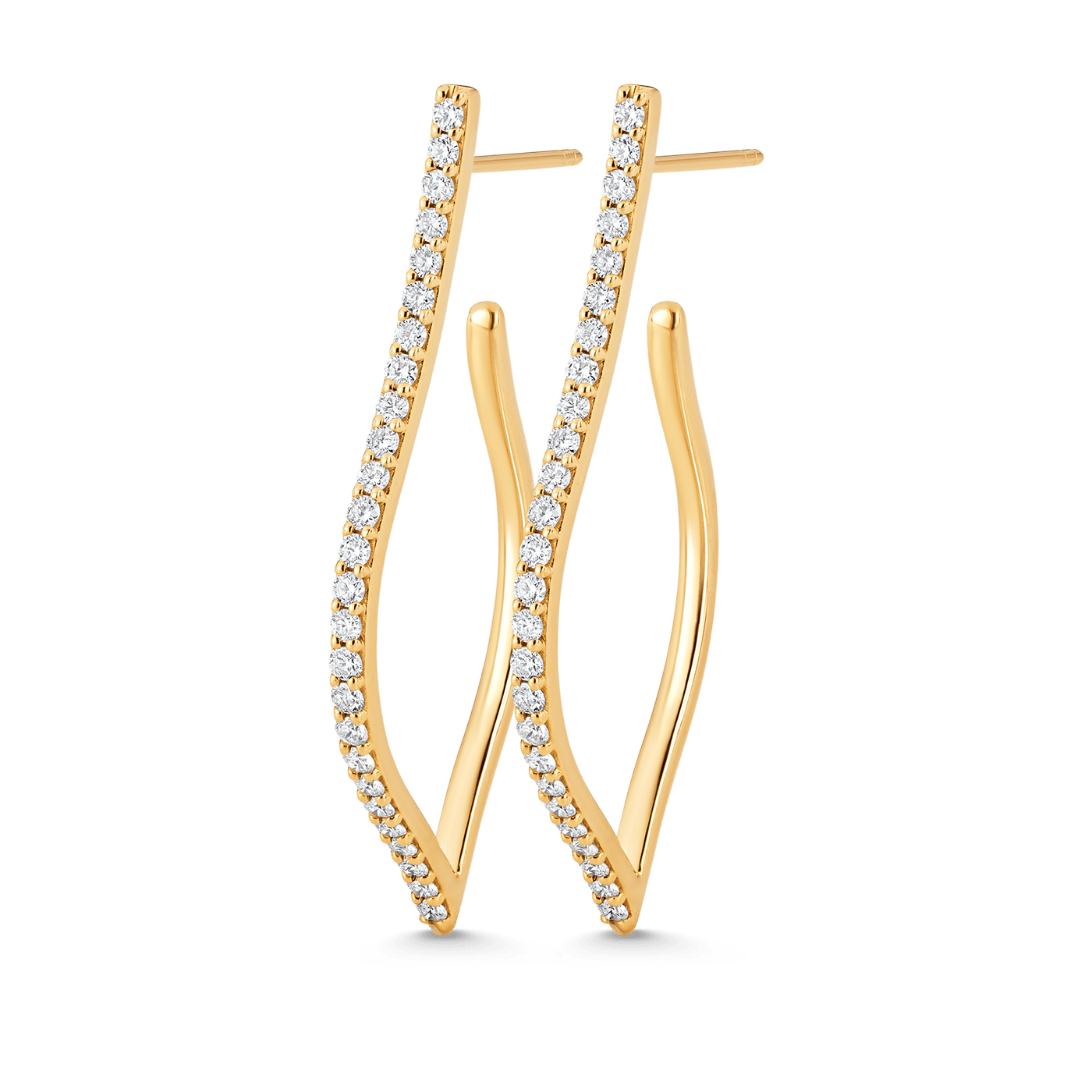 Veena Small Diamond Hoop Earrings - Sara Weinstock Fine Jewelry